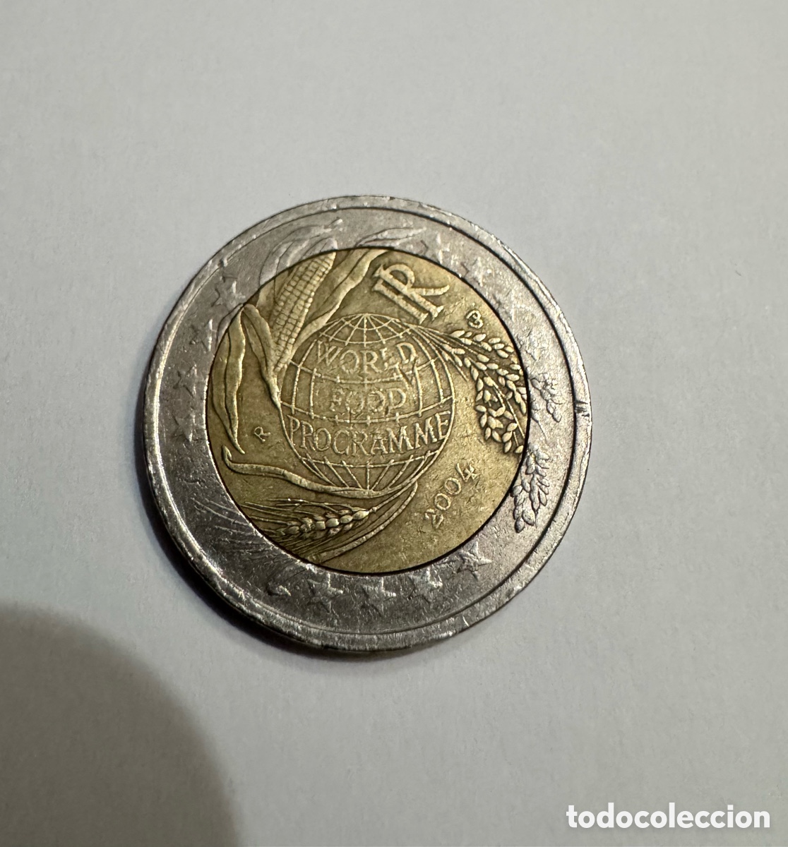 Monedas antiguas de Europa: Moneda 2&euro; World Food Programme Italia a&ntilde;o 2004