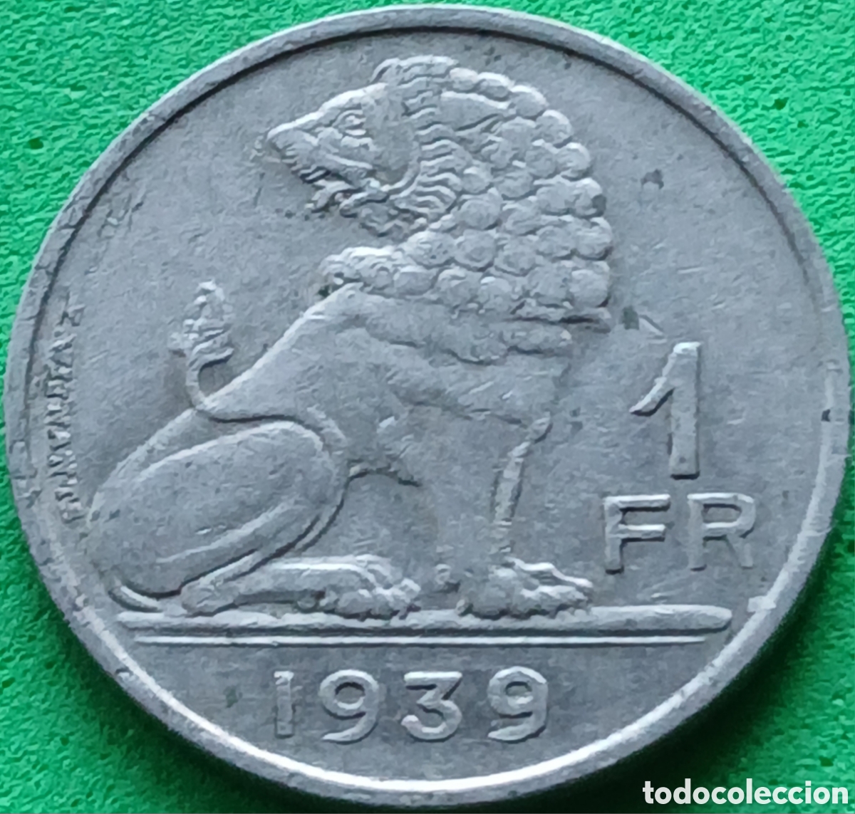 Monedas antiguas de Europa: B&eacute;lgica 1 franco 1939 km#119 Belgique-Belgie