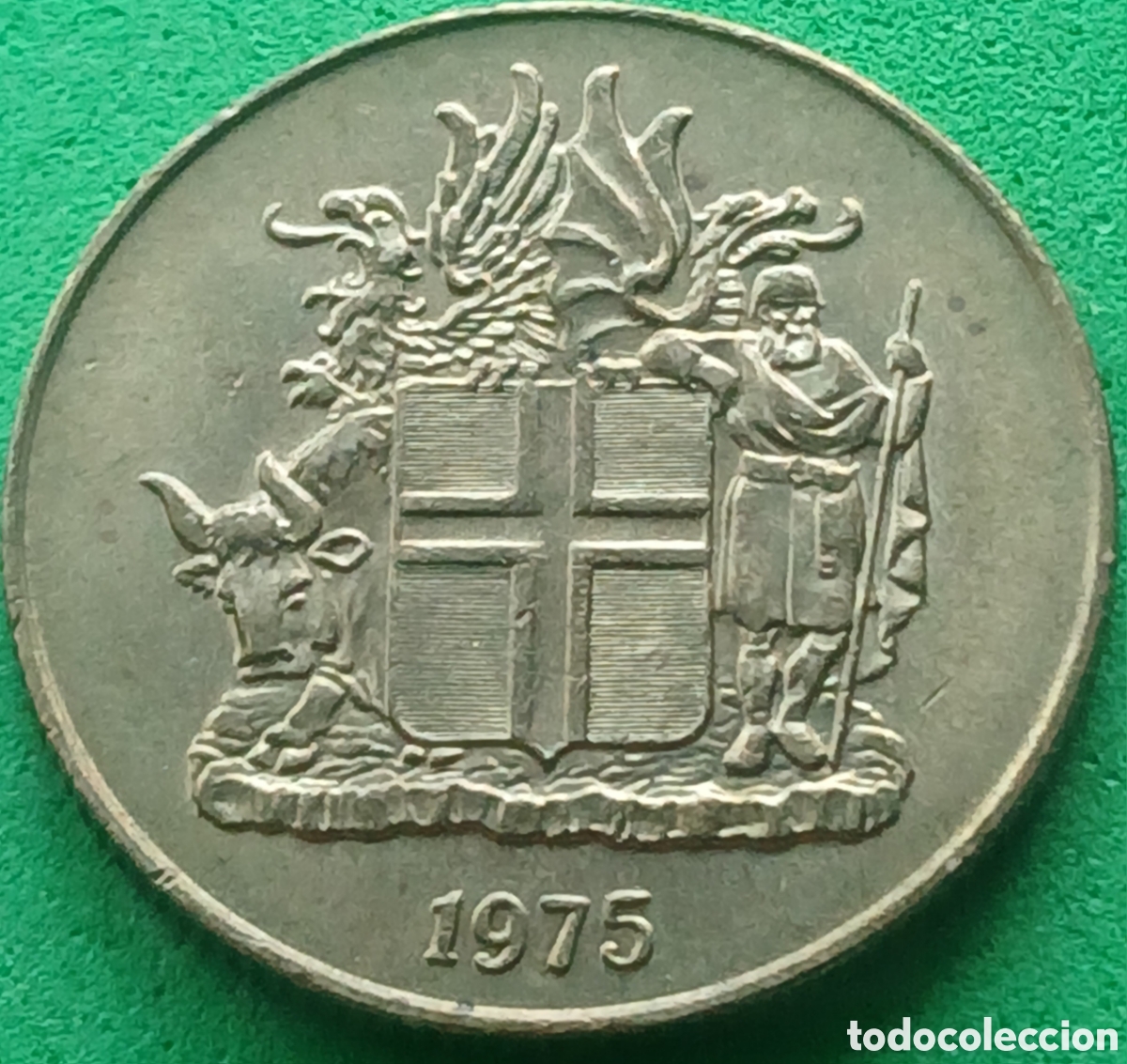 Monedas antiguas de Europa: Islandia 1 corona 1975 km#12a