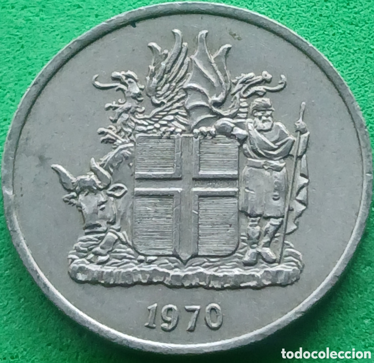 Monedas antiguas de Europa: Islandia 5 coronas 1970 km#18