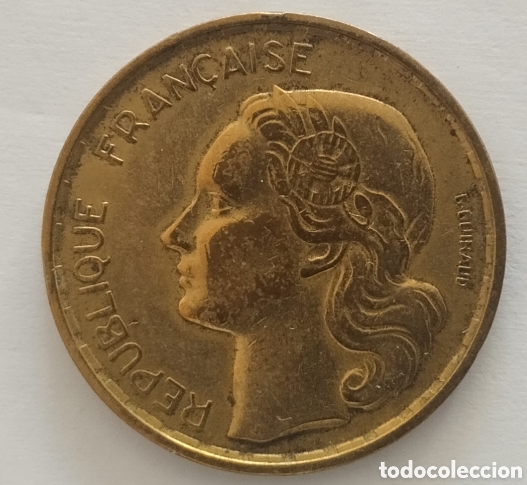 Monedas antiguas de Europa: MONEDA DE FRANCIA DE 20 FRANCOS 1952 (FOTO)