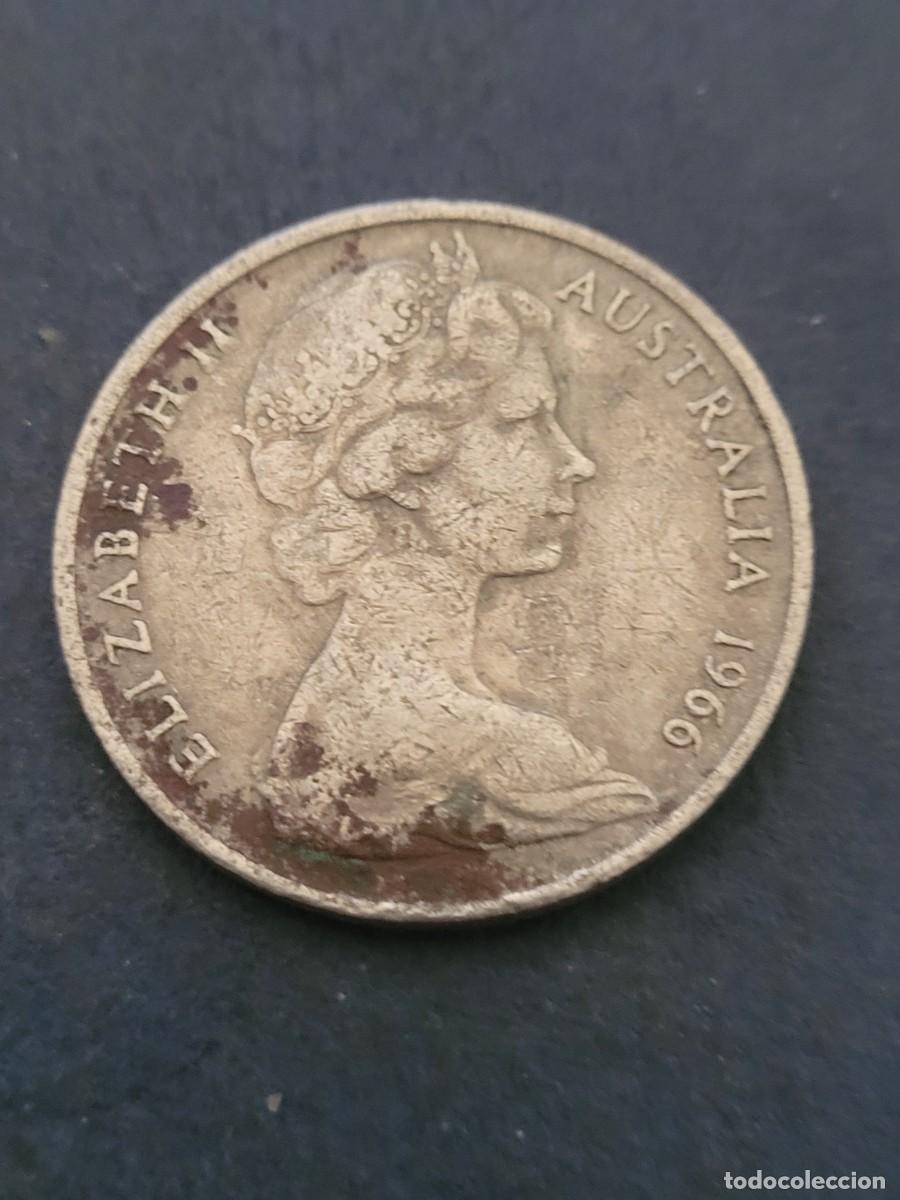 Monedas antiguas de Europa: Moneda 20 centavos 1966 Australia - Foto 1
