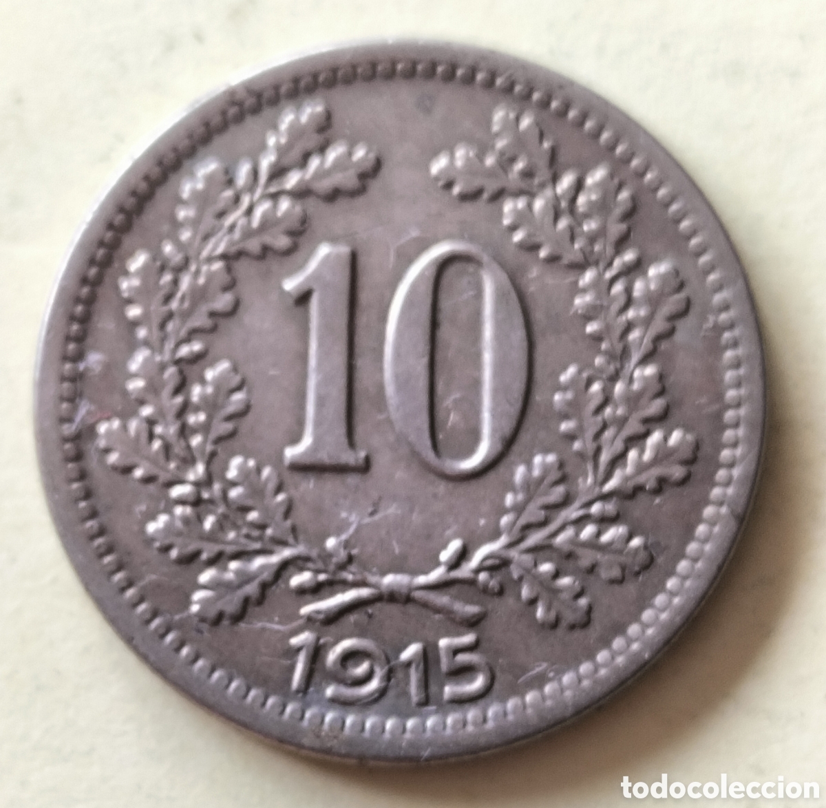 Monedas antiguas de Europa: Moneda 10 Heller 1915 Austria.
