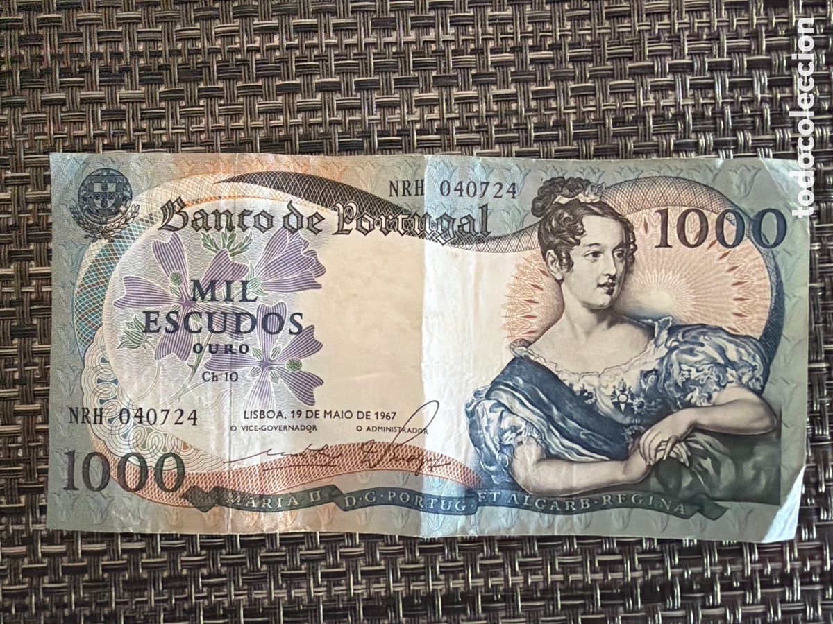 Monedas antiguas de Europa: Billete 1000 escudos Portugal 1967