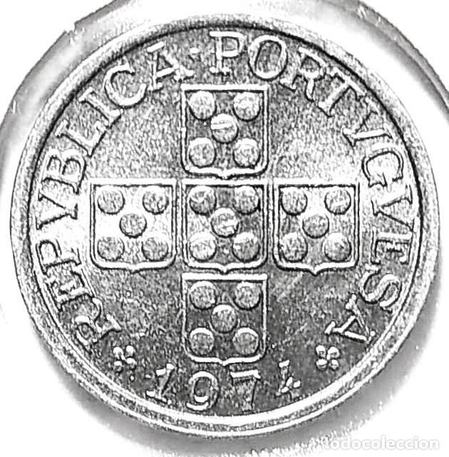Monedas antiguas de Europa: PORTUGAL (1969-1986) - 10 CENTAVOS 1974 - A - 0,50 GR ALUMINIO - DIAMETRO 15 mm - KM#594 - MB