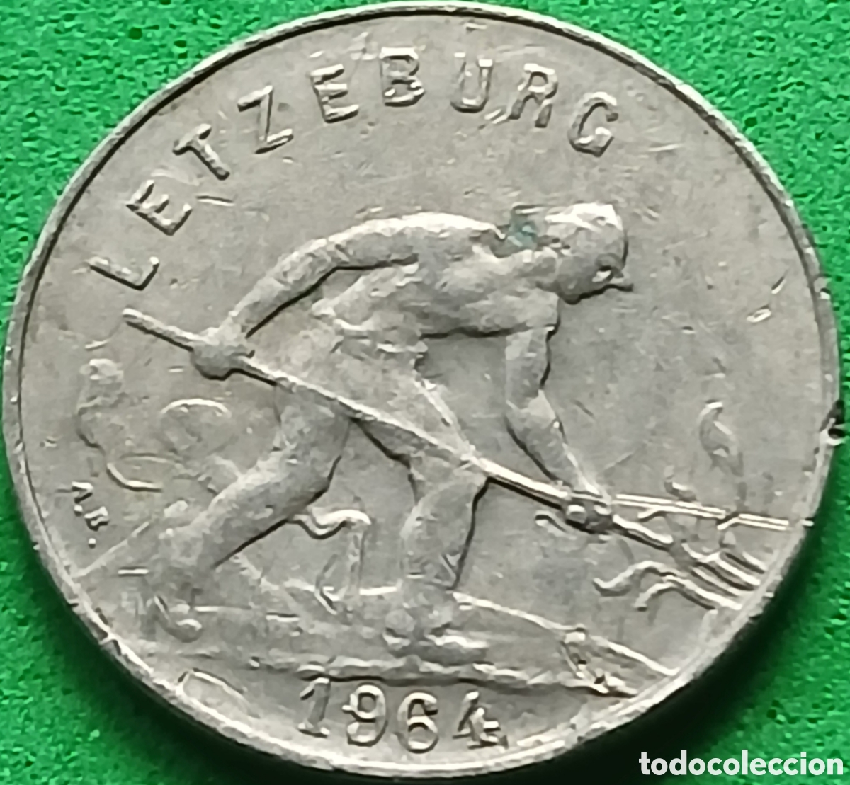 Monedas antiguas de Europa: Luxemburgo 1 franco 1964 km#46.2