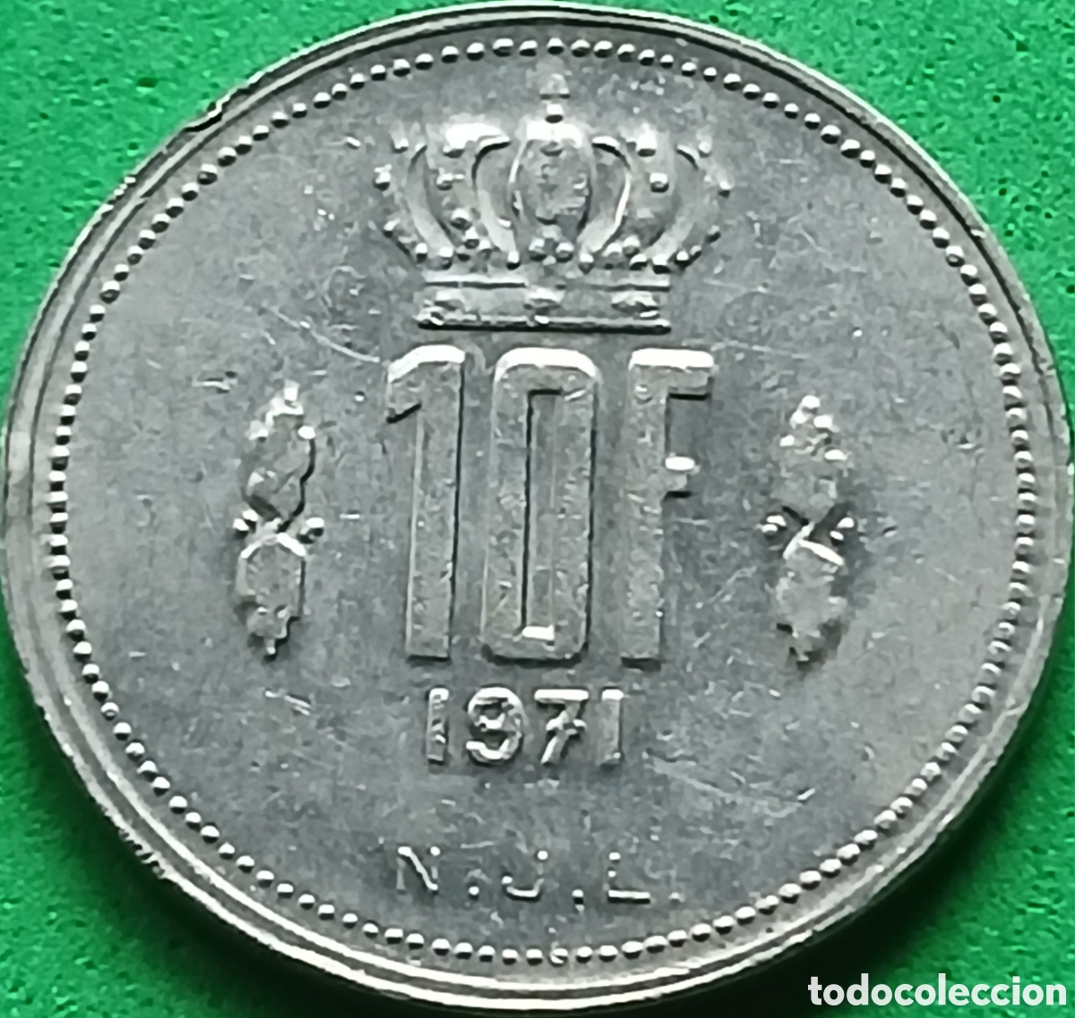 Monedas antiguas de Europa: Luxemburgo 10 francos 1971 km#57