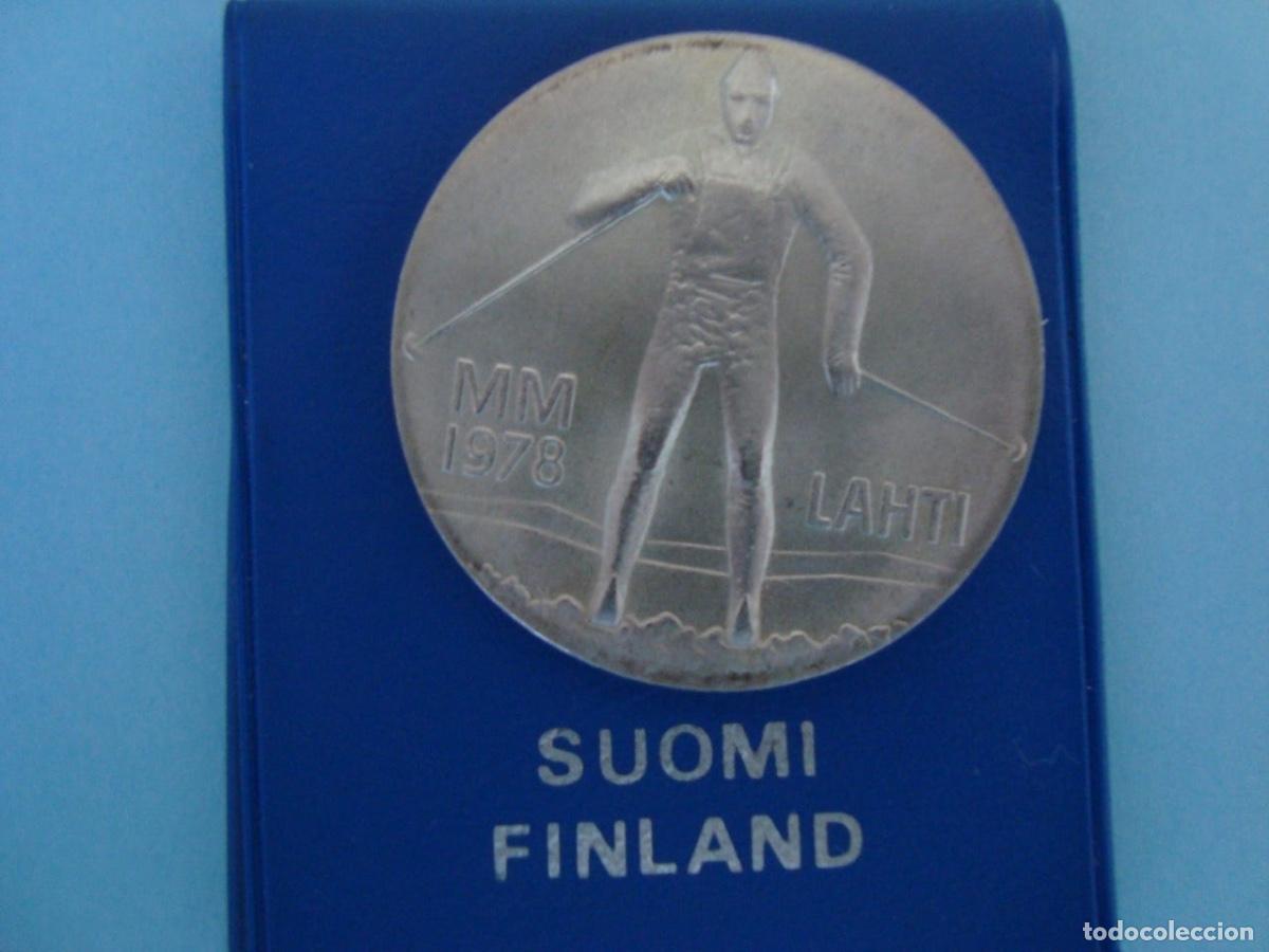 Monedas antiguas de Europa: FINLANDIA - 25 MARCOS (MARKKAA) PLATA 1970 - MUNDIAL DE ESQU&Iacute; LAHTI CON FUNDA ORIGINAL