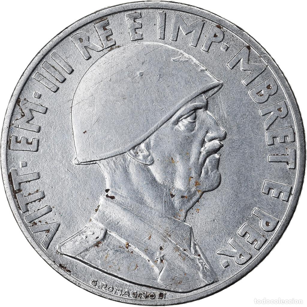 Monedas antiguas de Europa: [#902491] Moneda, Albania, Vittorio Emanuele III, Lek, 1939, Rome, MBC+, Acero inoxidable