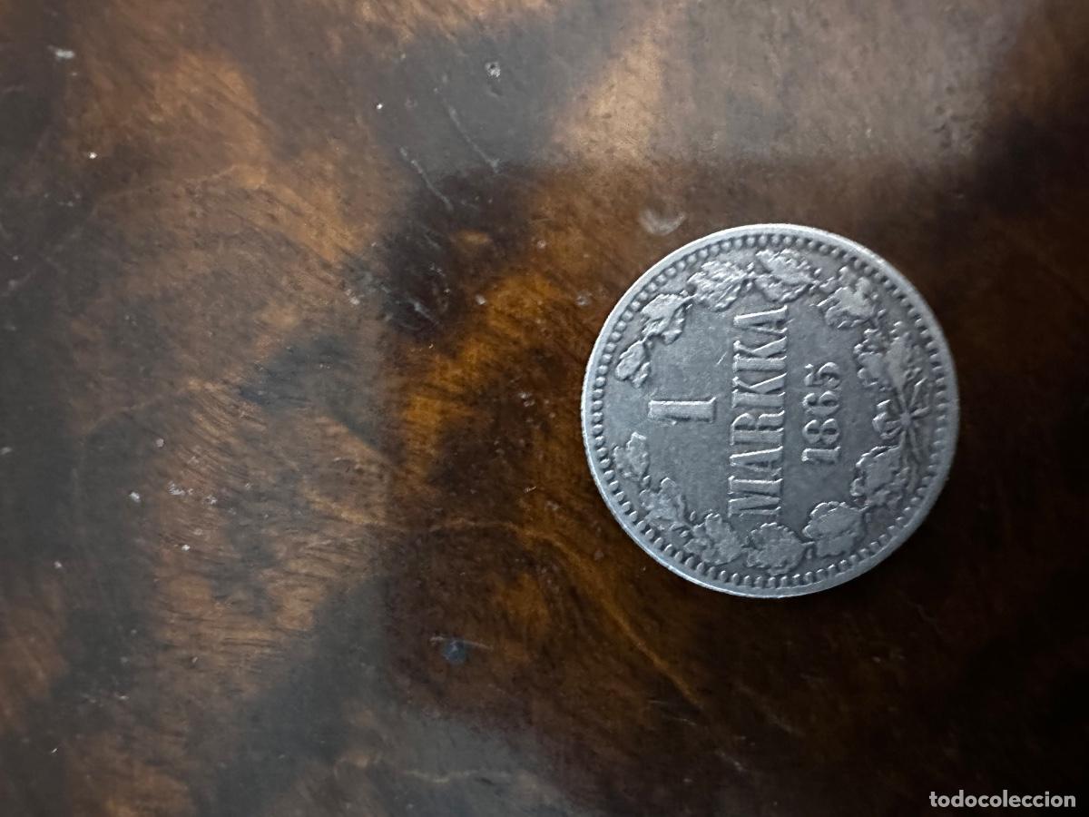 Monedas antiguas de Europa: FINLANDIA - 1 MARKKA DE PLATA .868 - A&Ntilde;O 1865 - SEGUNDO A&Ntilde;O DE EMISI&Oacute;N - ZAR ALEJANDRO II