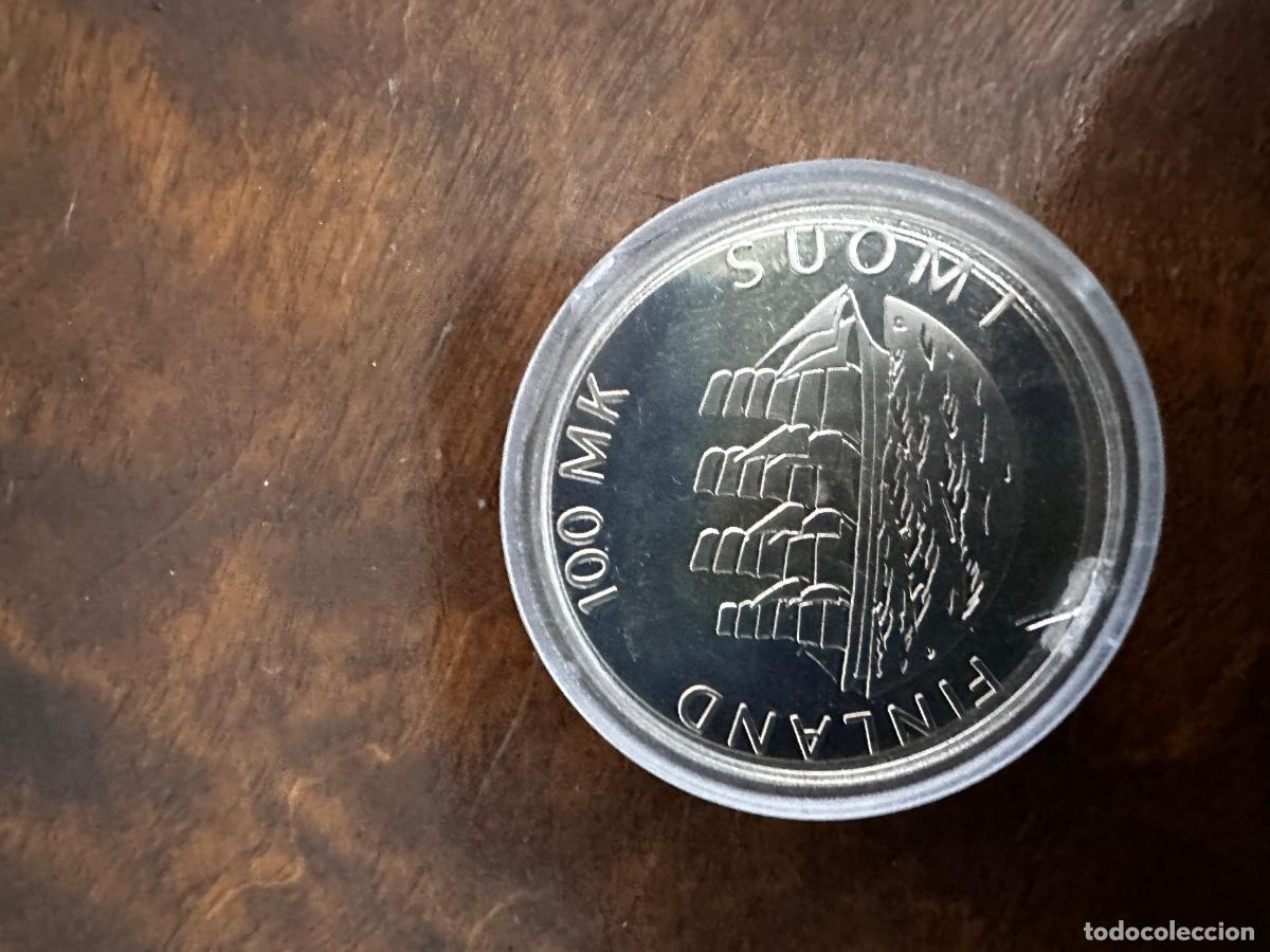 Monedas antiguas de Europa: - 100 MARKKAA PLATA .925 - A&Ntilde;O 1991 - 70 ANIVERSARIO AUTONOM&Iacute;A &Aring;LAND - PROOF EN C&Aacute;PSULA