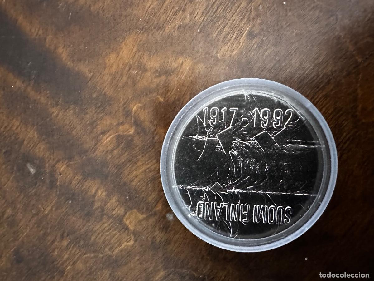 Monedas antiguas de Europa: FINLANDIA - 100 MARKKAA PLATA .925 - A&Ntilde;O 1992 - 75 ANIVERSARIO INDEPENDENCIA - PROOF EN C&Aacute;PSULA