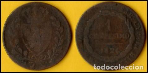 Monedas antiguas de Europa: 1826 - REINO DE CERDE&Ntilde;A - 1 CENTESIMO - KM # 125