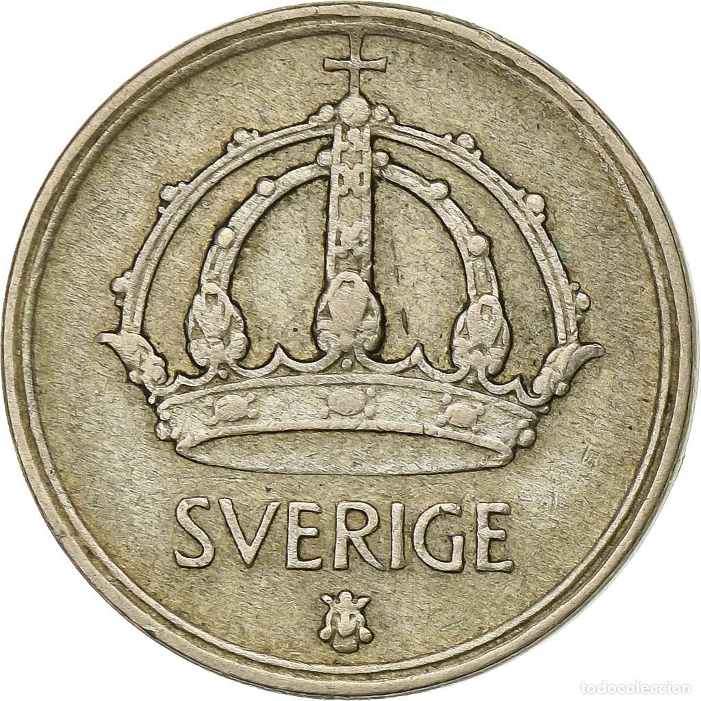 Monedas antiguas de Europa: [#199621] Suecia, Gustaf V, 25 &Ouml;re, 1950, Plata, MBC, KM:816