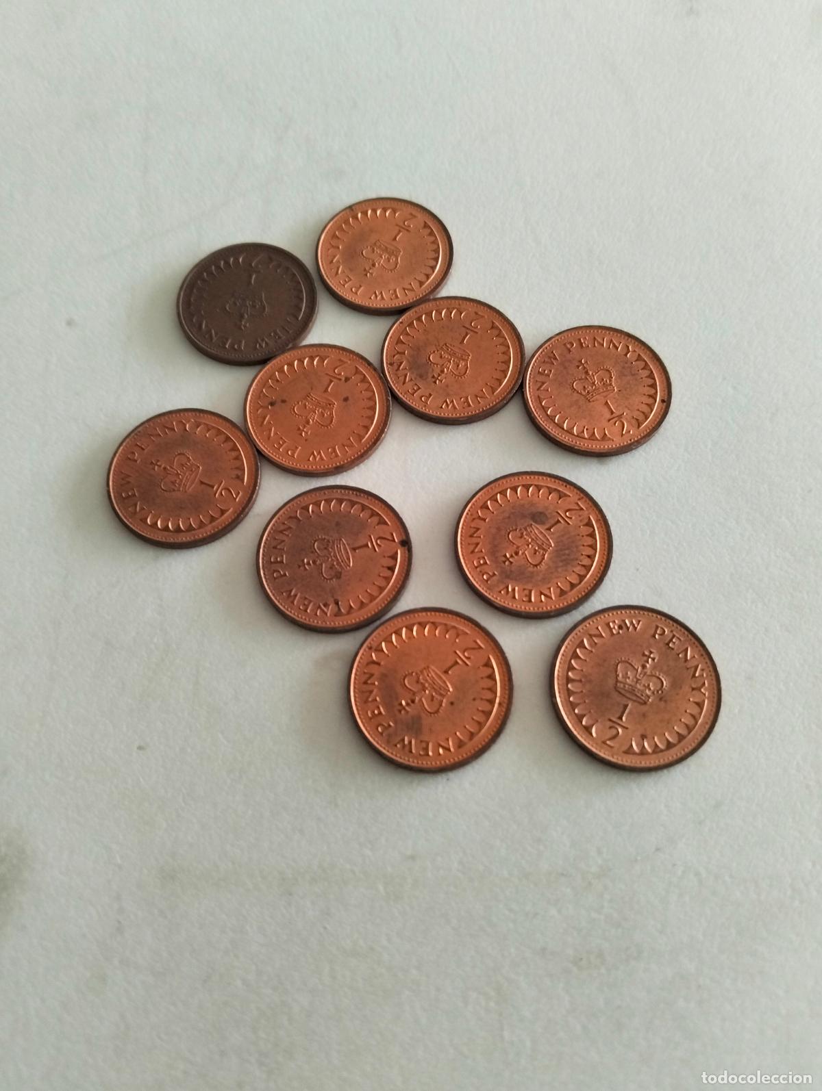 Monedas antiguas de Europa: LOTE 10 MONEDAS NEW PENNY, A&Ntilde;O 1971, ELIZABETH II