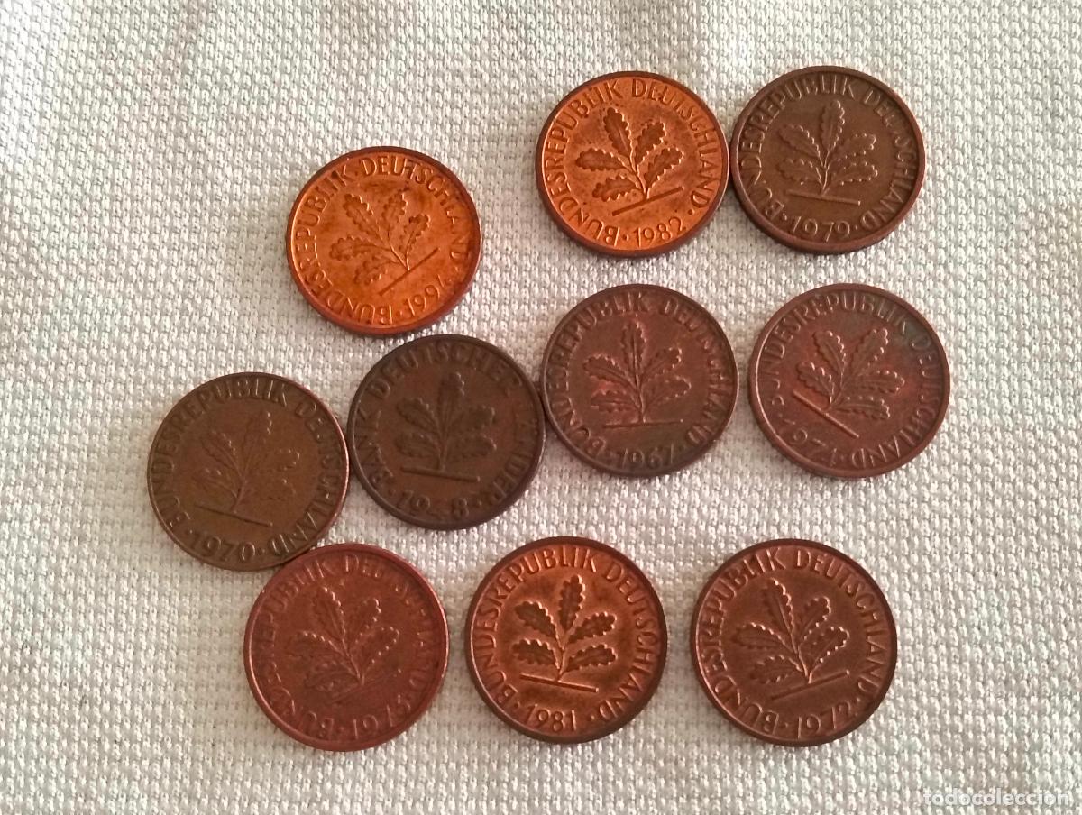 Monedas antiguas de Europa: LOTE 10 MONEDAS 1 PFENNIG, VARIOS A&Ntilde;OS, ALEMANIA