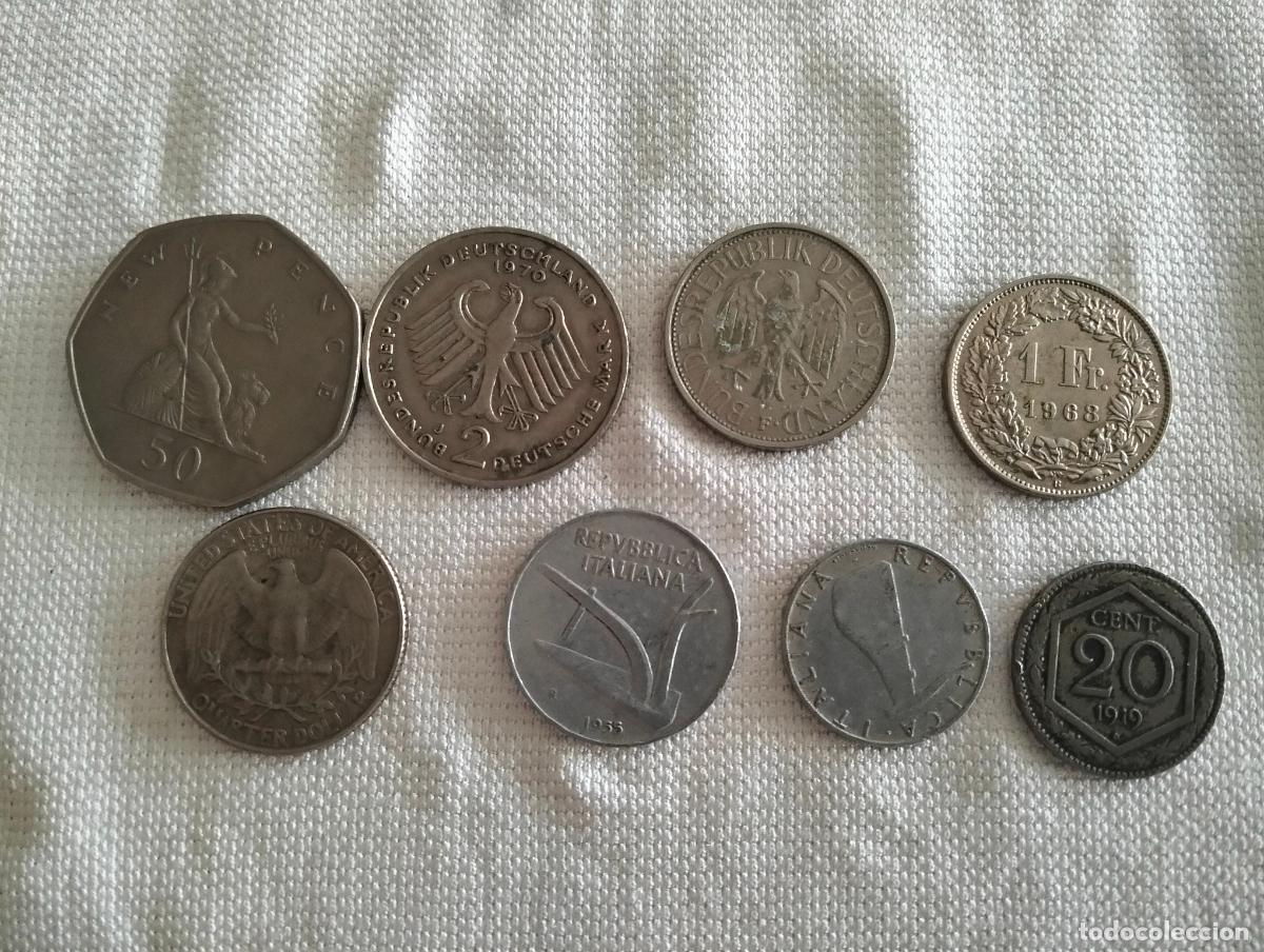 Monedas antiguas de Europa: LOTE 8 MONEDAS DIFERENTES PAISES