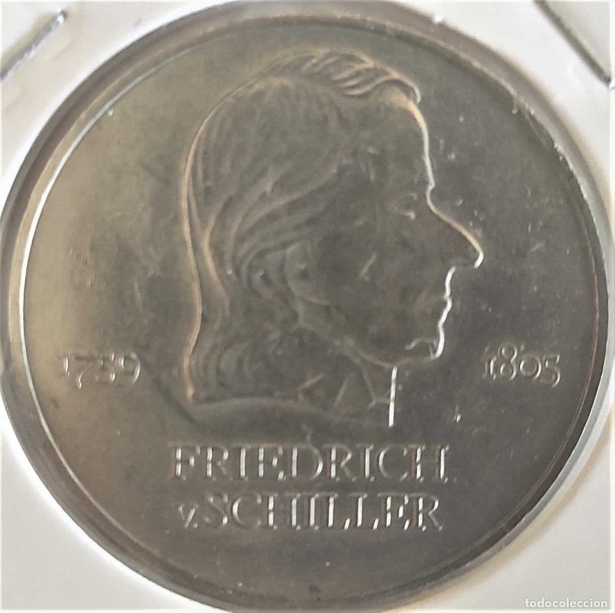 Monedas antiguas de Europa: ALEMANIA ORIENTAL (1948-1990) - 20 MARCOS 1972 A - FEDERICO VON SCHILLER - B - 15 GR. COBRE-ZINC-NIQ