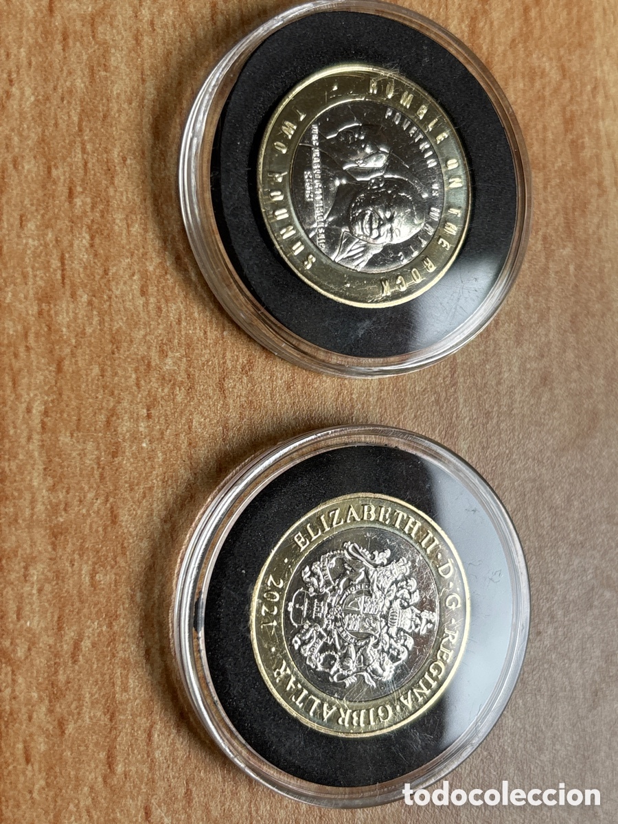 Monedas antiguas de Europa: Dos libras 2&pound; Rumble on The Rock. Gibraltar