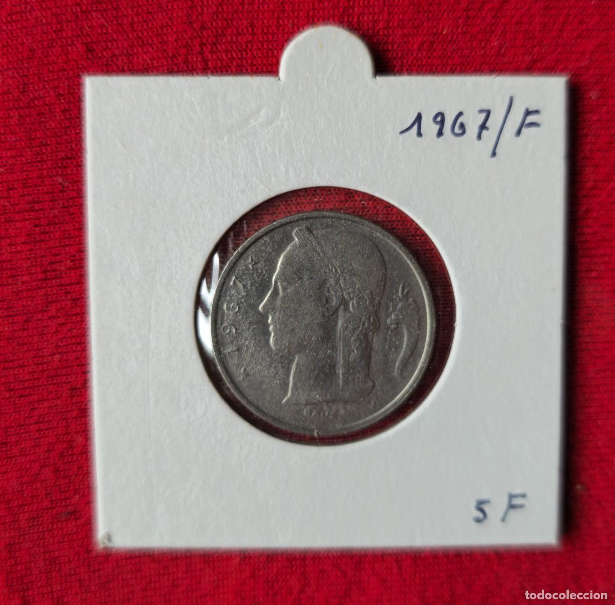 Monedas antiguas de Europa: MONEDA DE BELGICA 1967 - 5 FRANCO - BELGIQUE - MONEDA ENCARTONADA