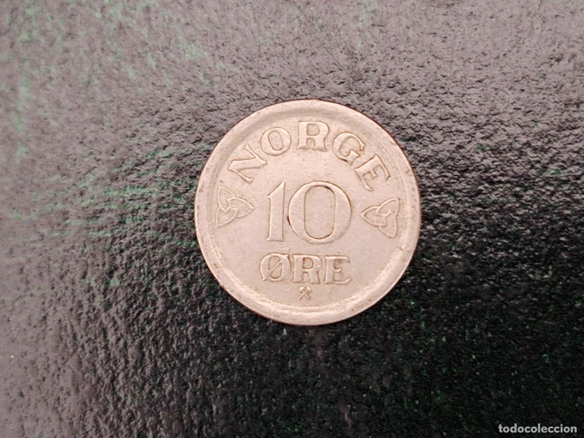 Monedas antiguas de Europa: MONEDA NORUEGA 10 ORE 1957 M_3