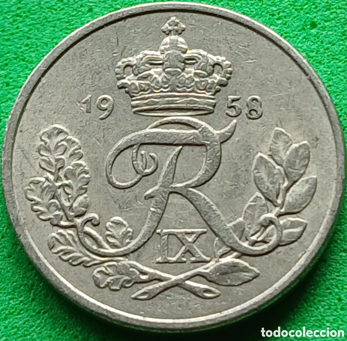 Monedas antiguas de Europa: Dinamarca 10 ore 1958 km#841