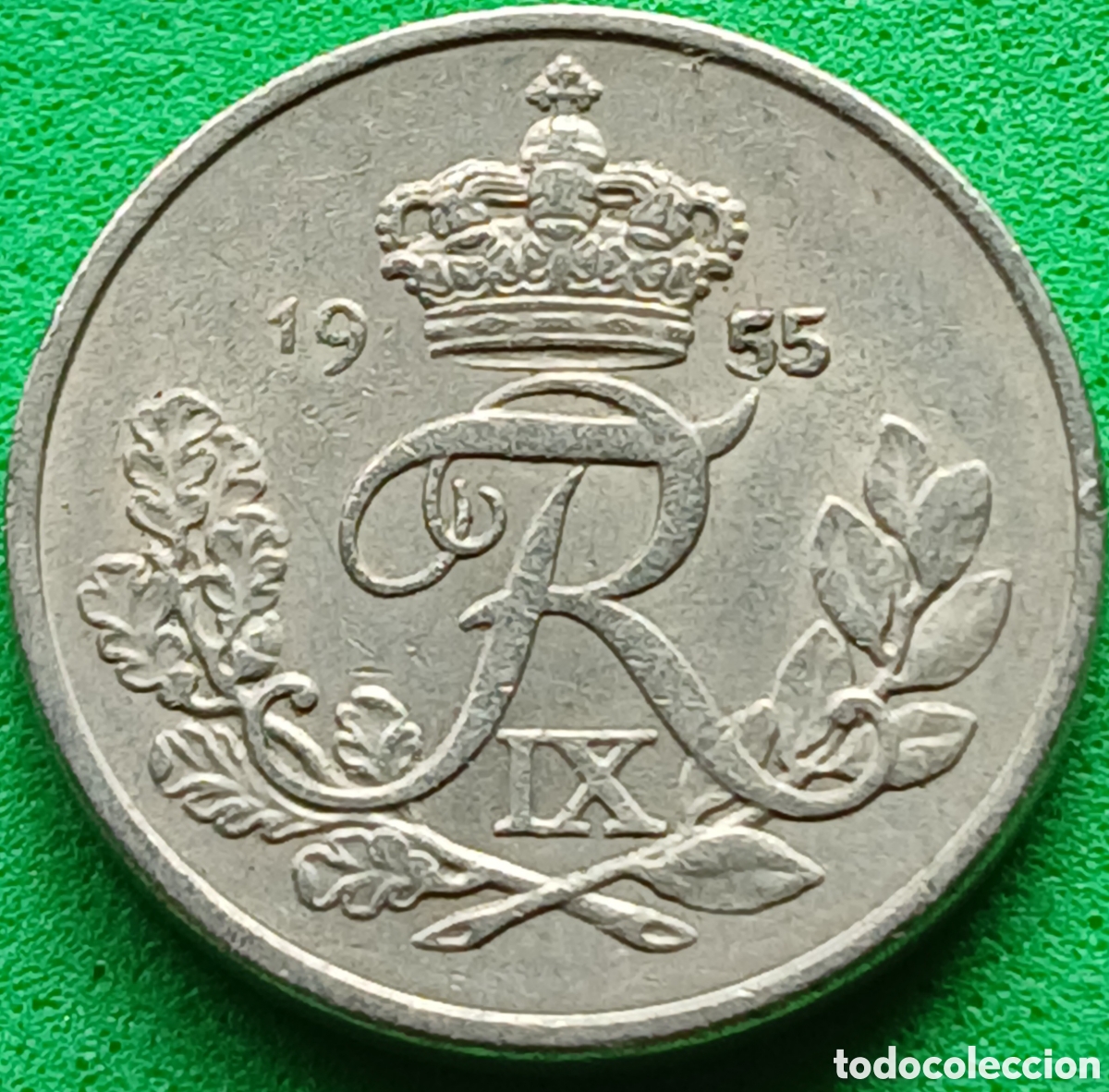 Monedas antiguas de Europa: Dinamarca 10 ore 1955 km#841