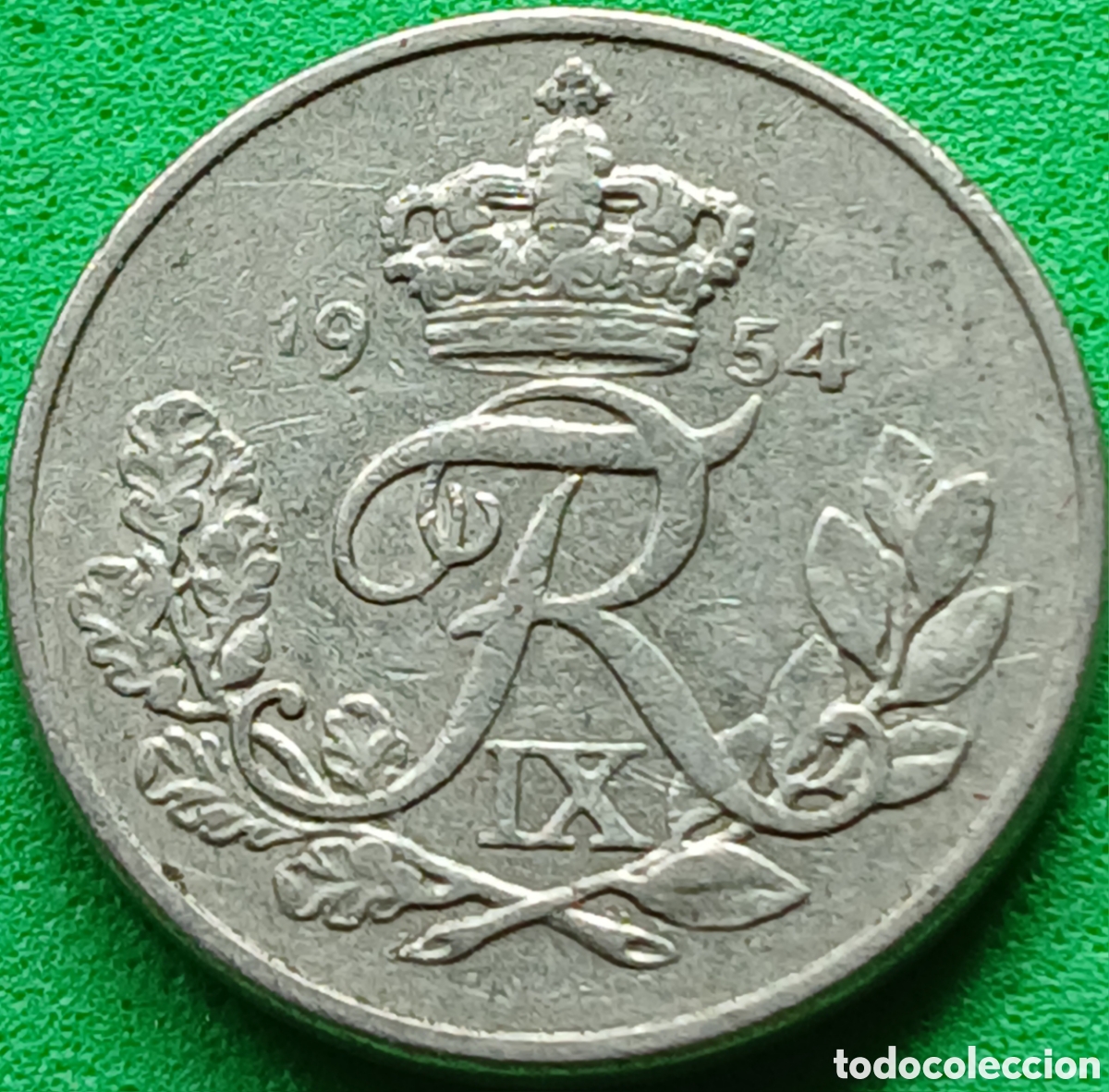 Monedas antiguas de Europa: Dinamarca 10 ore 1954 km#841