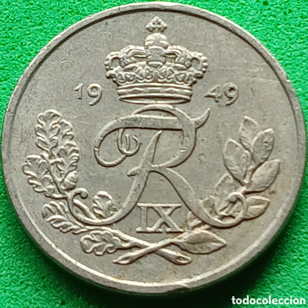 Monedas antiguas de Europa: Dinamarca 10 ore 1949 km#841