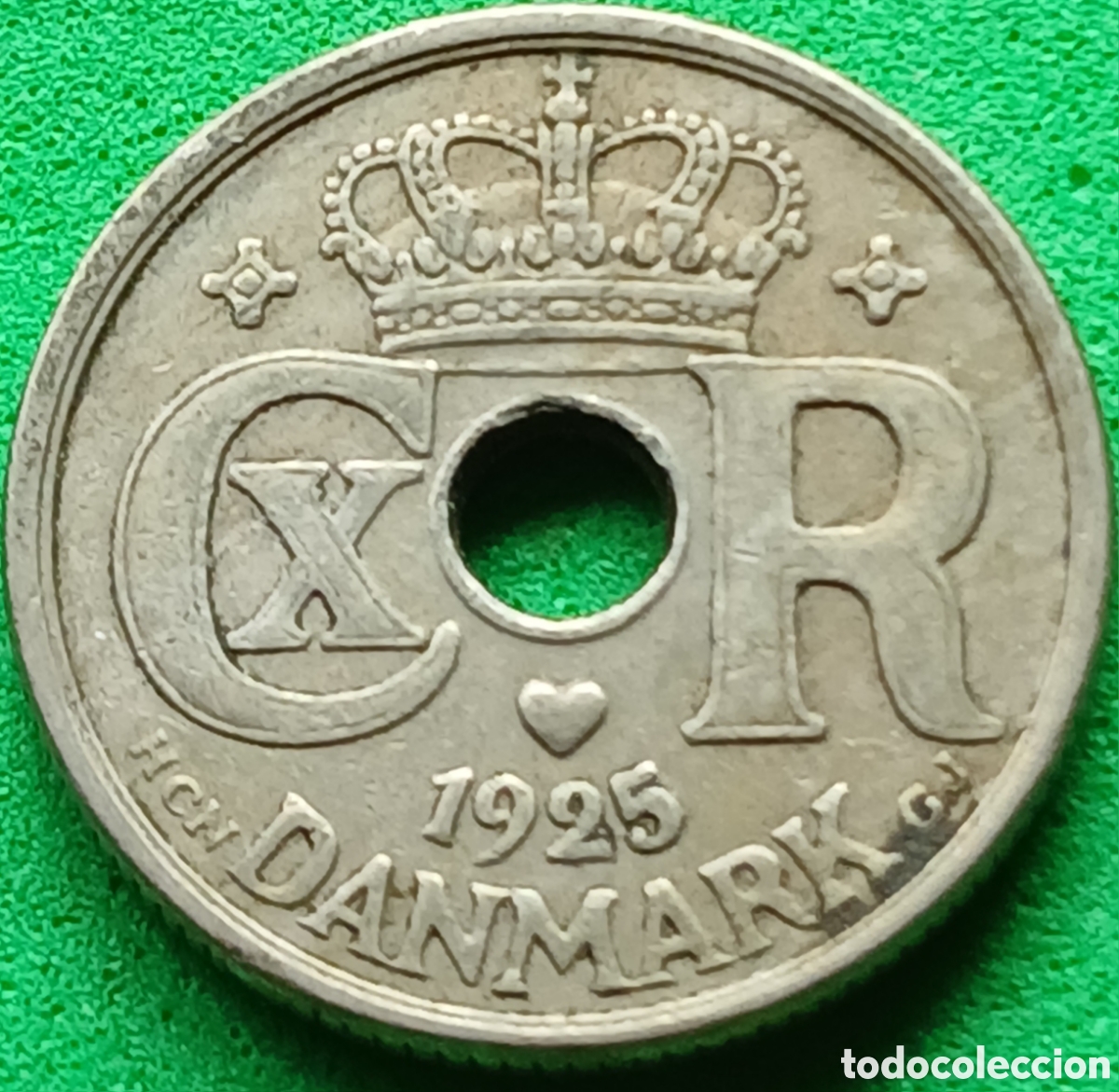 Monedas antiguas de Europa: Dinamarca 10 ore 1925 km#822