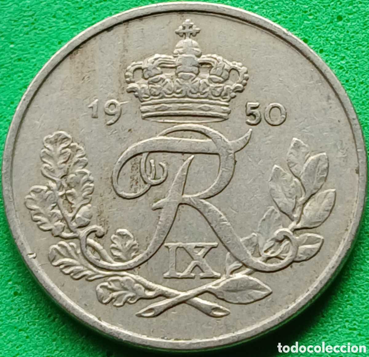 Monedas antiguas de Europa: Dinamarca 25 ore 1950 km#842