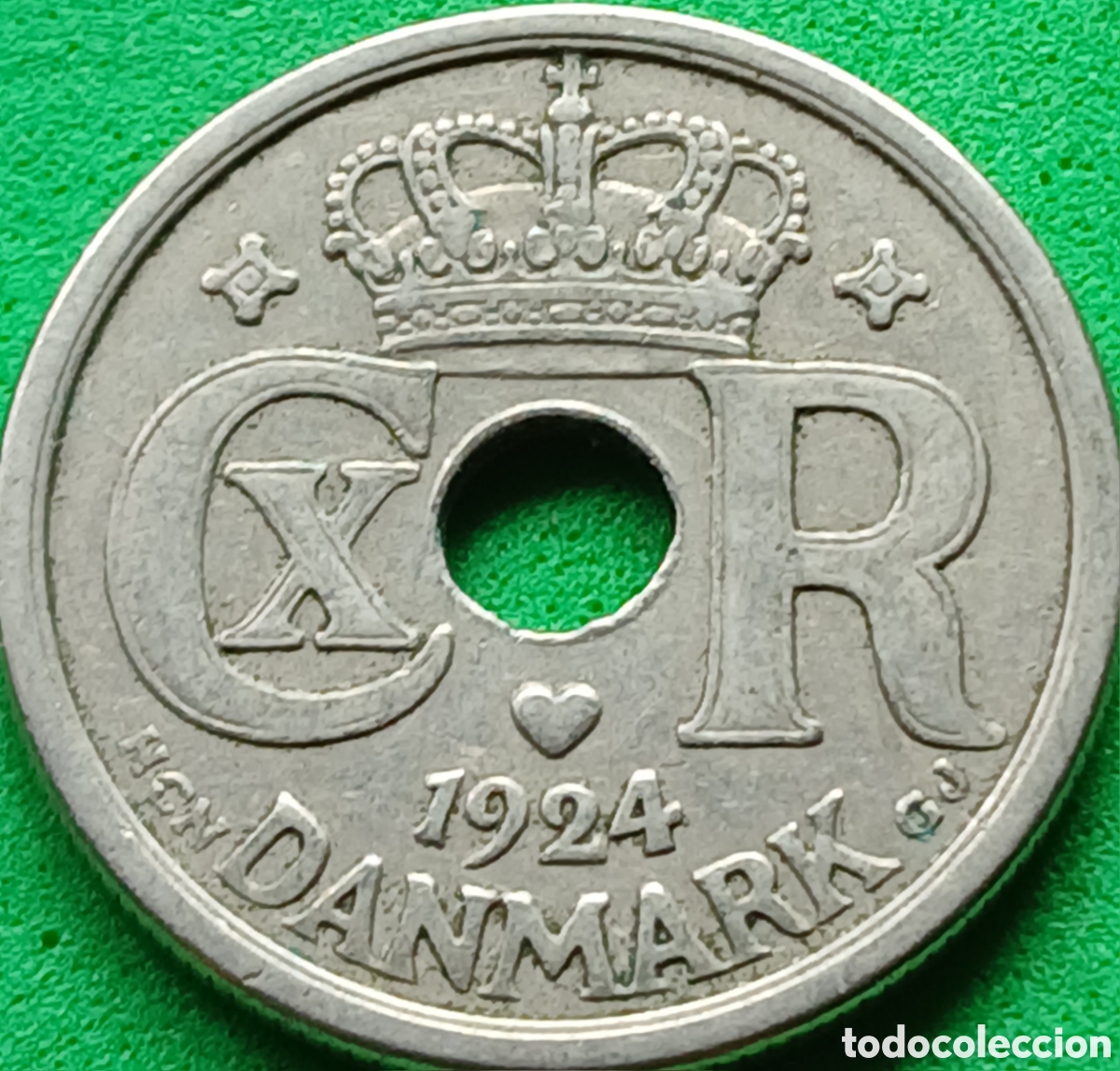 Monedas antiguas de Europa: Dinamarca 25 ore 1924 km#823