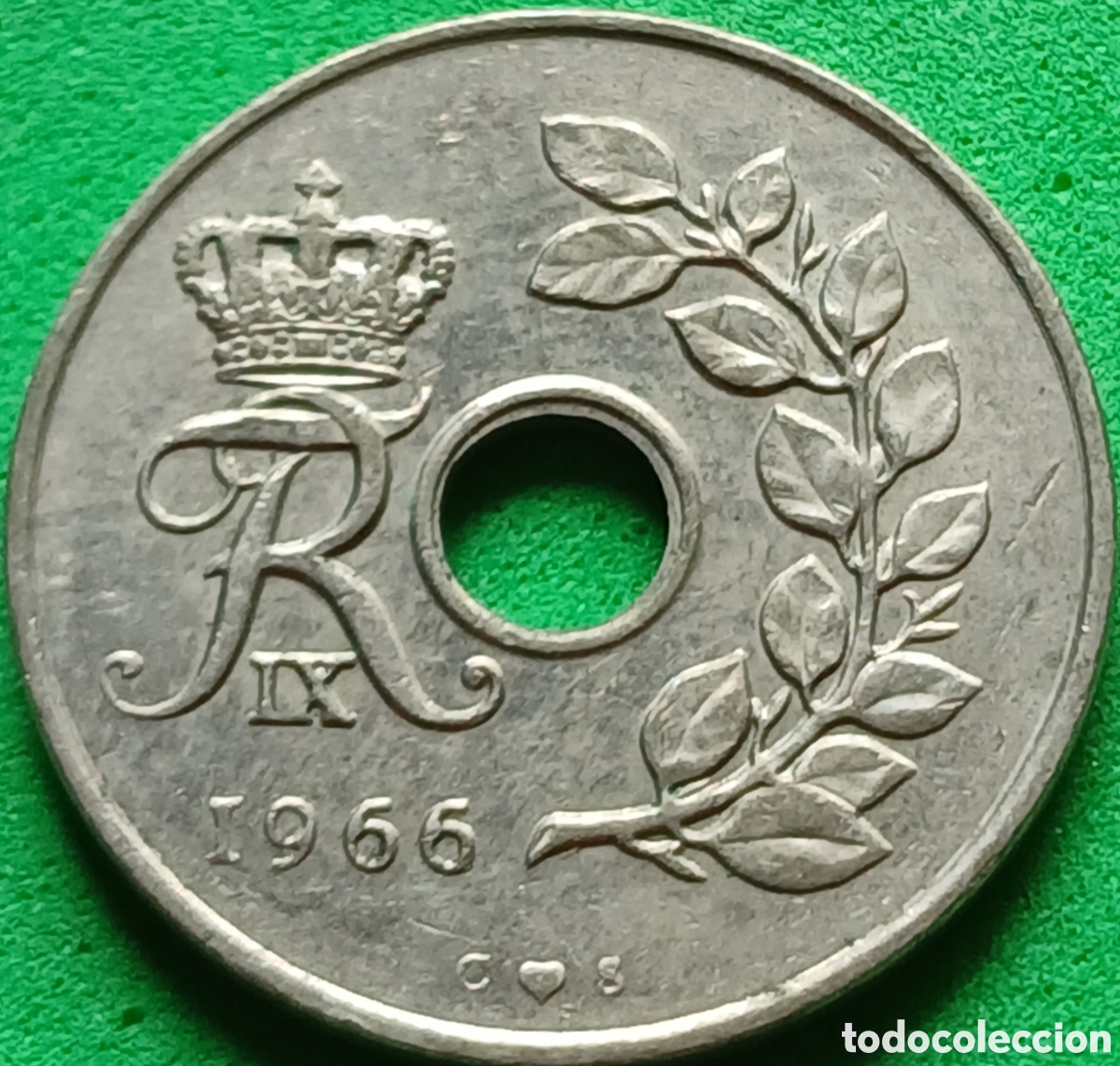 Monedas antiguas de Europa: Dinamarca 25 ore 1966 km#855