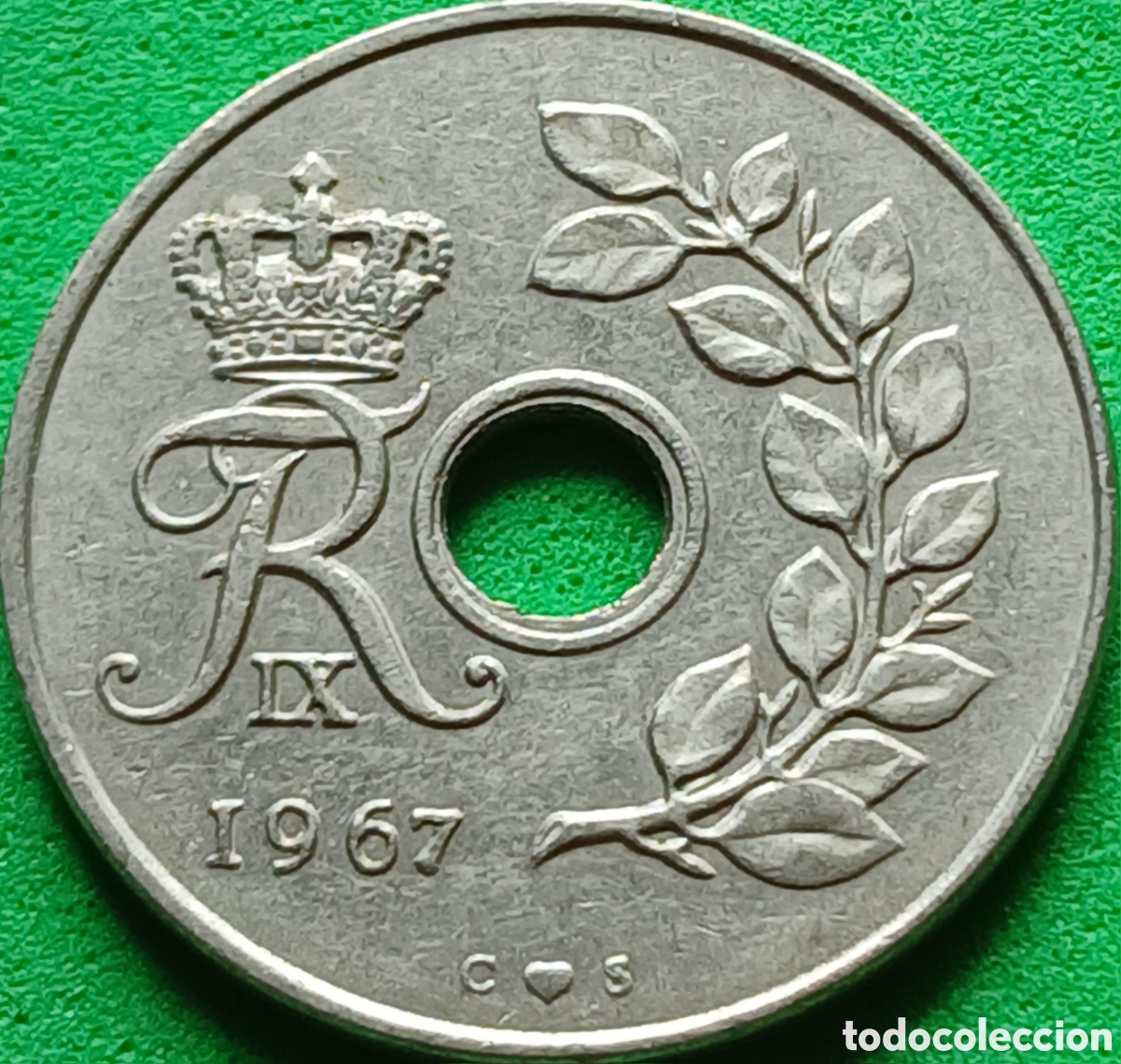 Monedas antiguas de Europa: Dinamarca 25 ore 1967 km#855