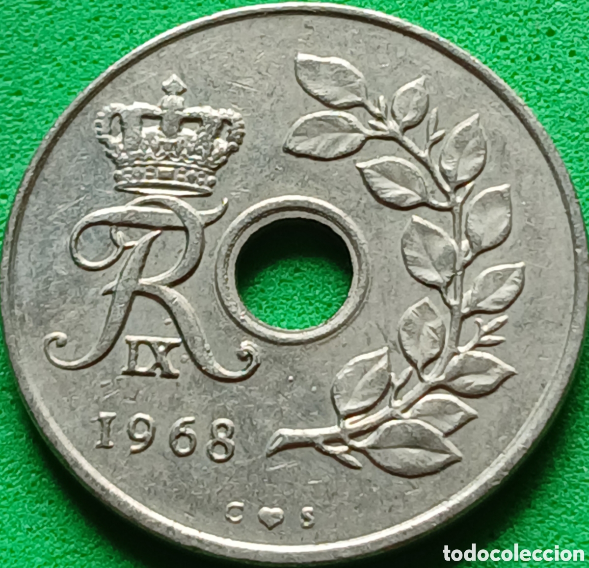 Monedas antiguas de Europa: Dinamarca 25 ore 1968 km#855