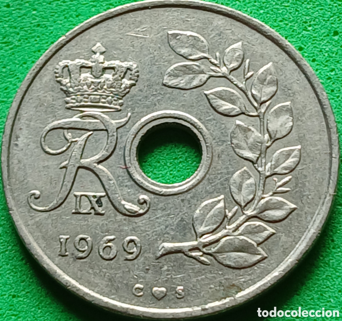 Monedas antiguas de Europa: Dinamarca 25 ore 1969 km#855