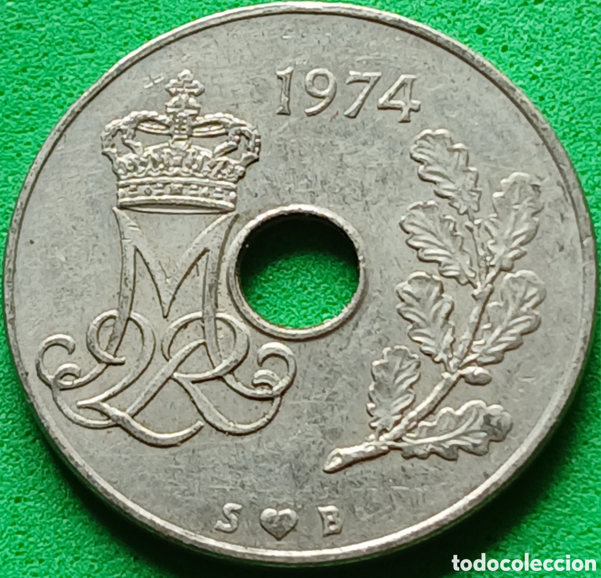 Monedas antiguas de Europa: Dinamarca 25 ore 1974 km#861