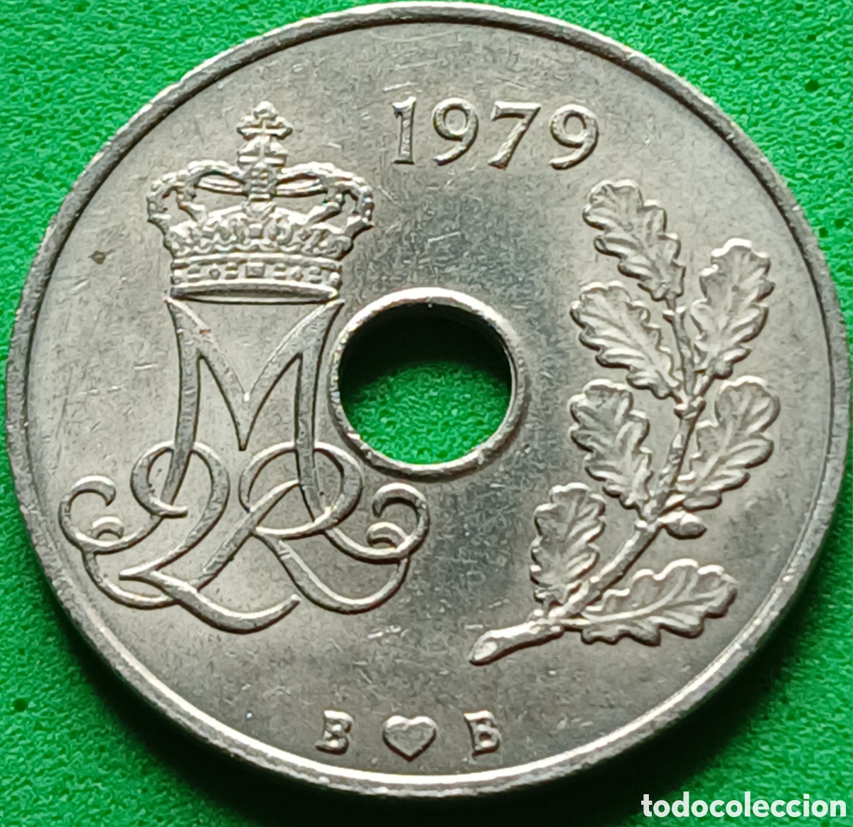 Monedas antiguas de Europa: Dinamarca 25 ore 1979 km#861