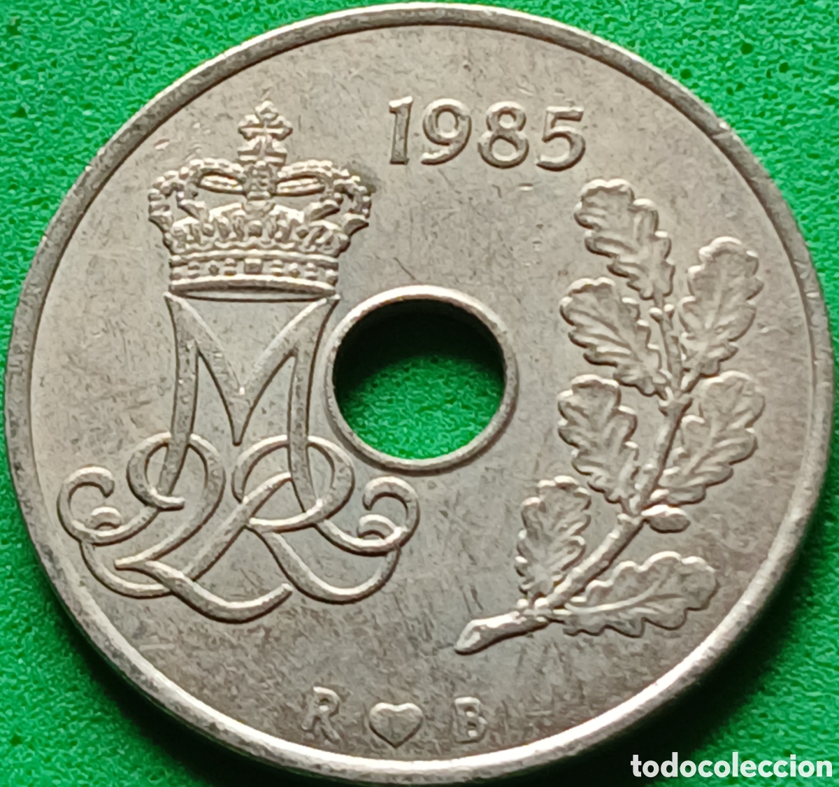 Monedas antiguas de Europa: Dinamarca 25 ore 1985 km#861