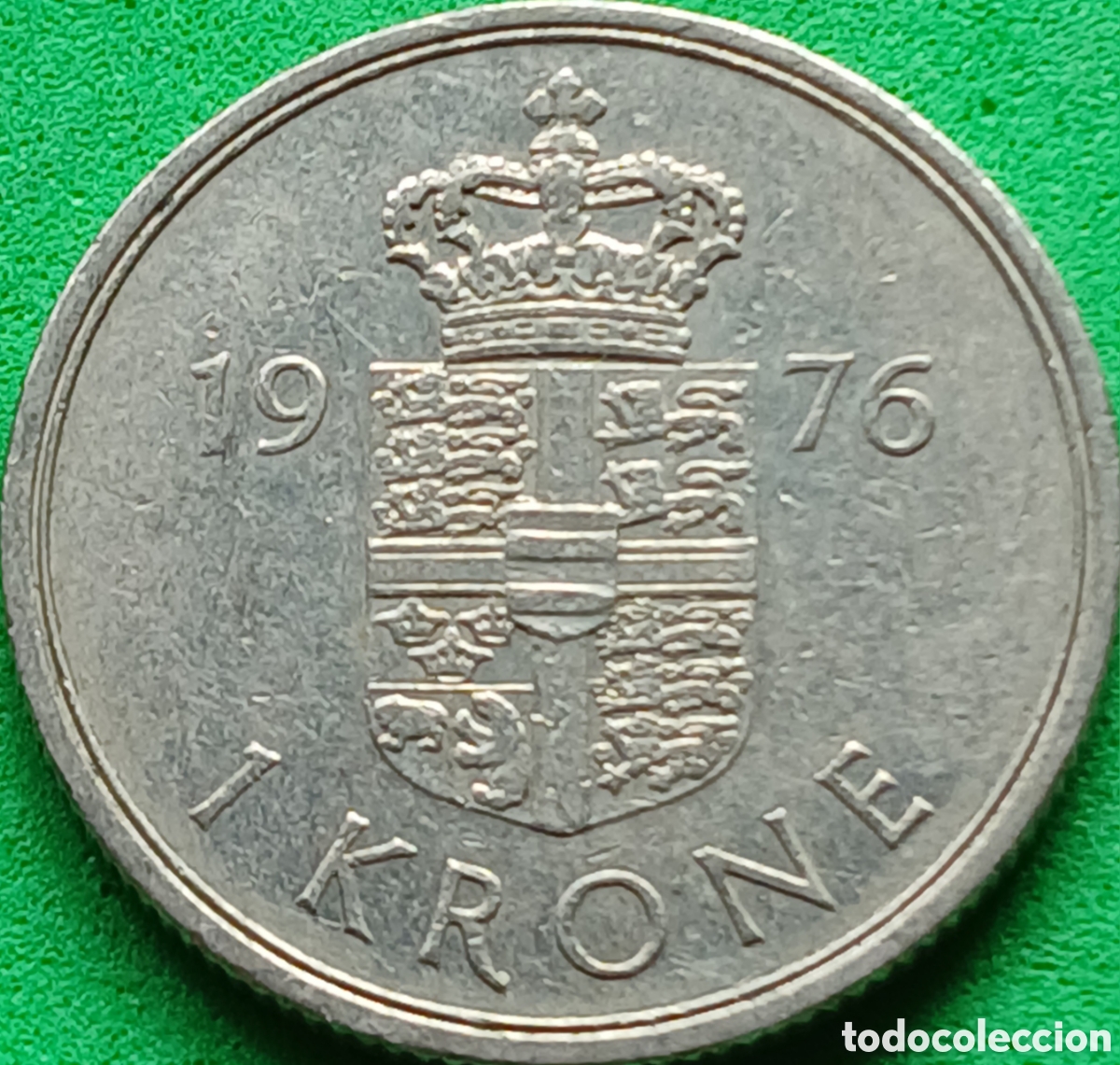 Monedas antiguas de Europa: Dinamarca 1 corona 1976 km#862