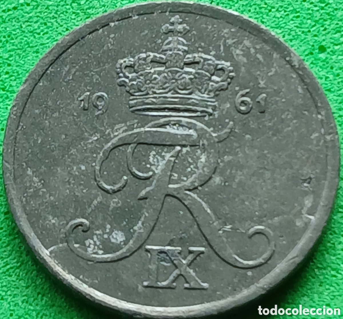 Monedas antiguas de Europa: Dinamarca 1 ore 1961 km#839
