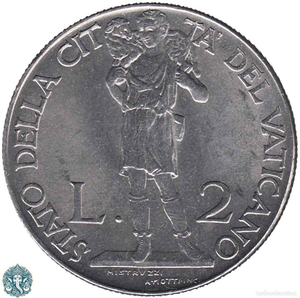 Monedas antiguas de Europa: VATICANO 2 Liras 1941 Papa P&iacute;o XII KM#27a CIUDAD DE
