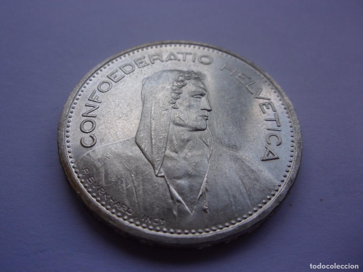 Monedas antiguas de Europa: 4SCL17 Suiza 5 francos de plata 1939 B SC