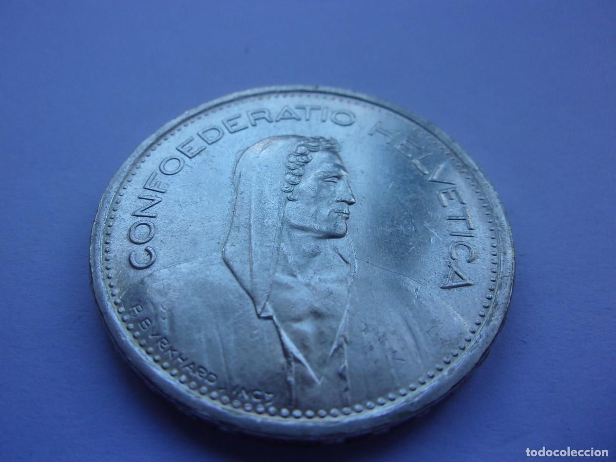 Monedas antiguas de Europa: 5SCL17 Suiza 5 francos de plata 1954 B SC