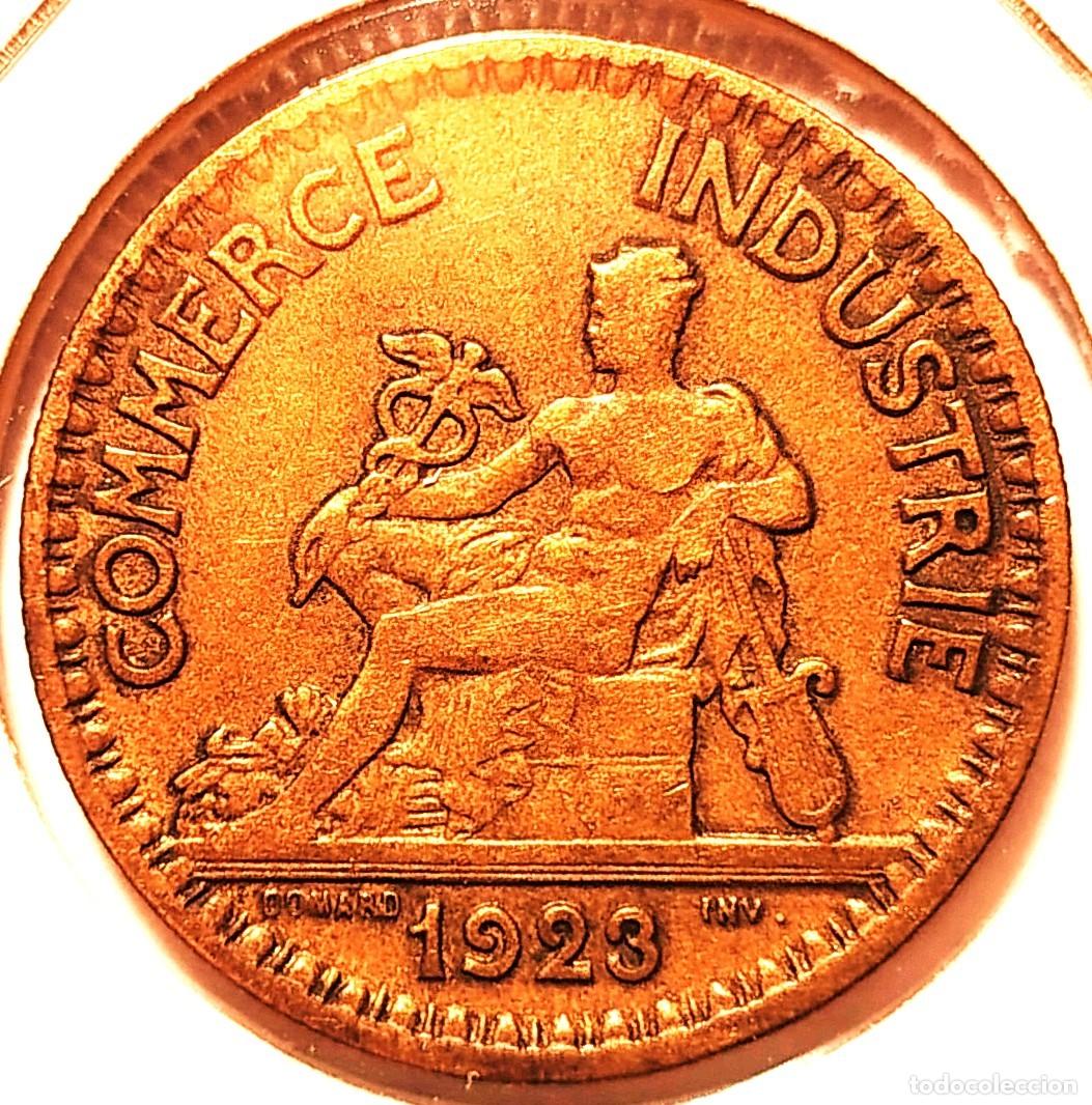 Monedas antiguas de Europa: FRANCIA (1870-1941) - 2 FRANCOS 1923 - FICHAS DE COMERCIO - A - 8 GR. BRONCE DE ALUMINIO