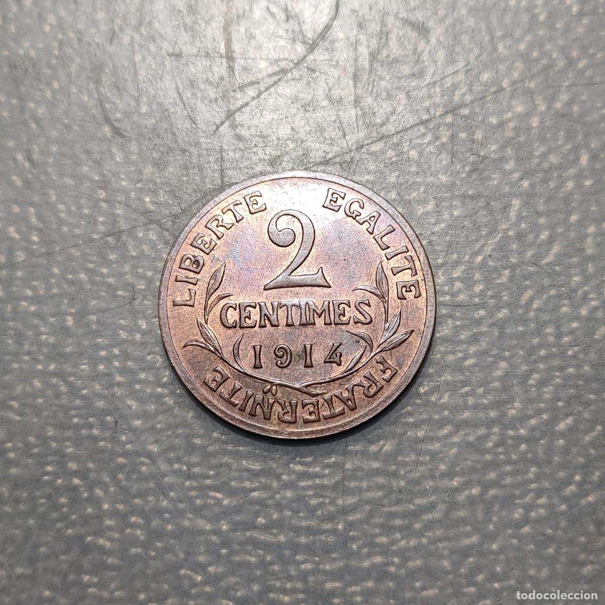 Monedas antiguas de Europa: FRANCIA FRANCE 2 CENTIMES 1914 SC UNC