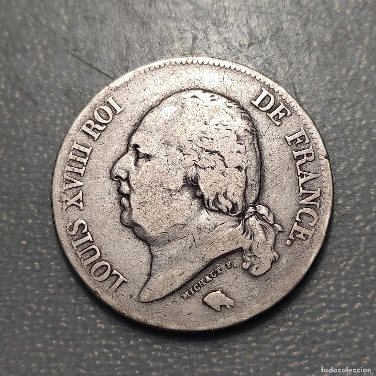 Monedas antiguas de Europa: FRANCIA FRANCE LOUIS XVIII 5 FRANCOS 5 FRANCS 1821 A