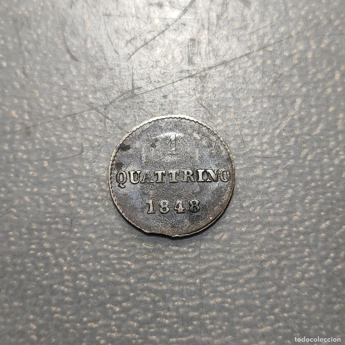 Monedas antiguas de Europa: ITALIA TOSCANA LEOPOLDO II 1 QUATTRINO 1848 MBC