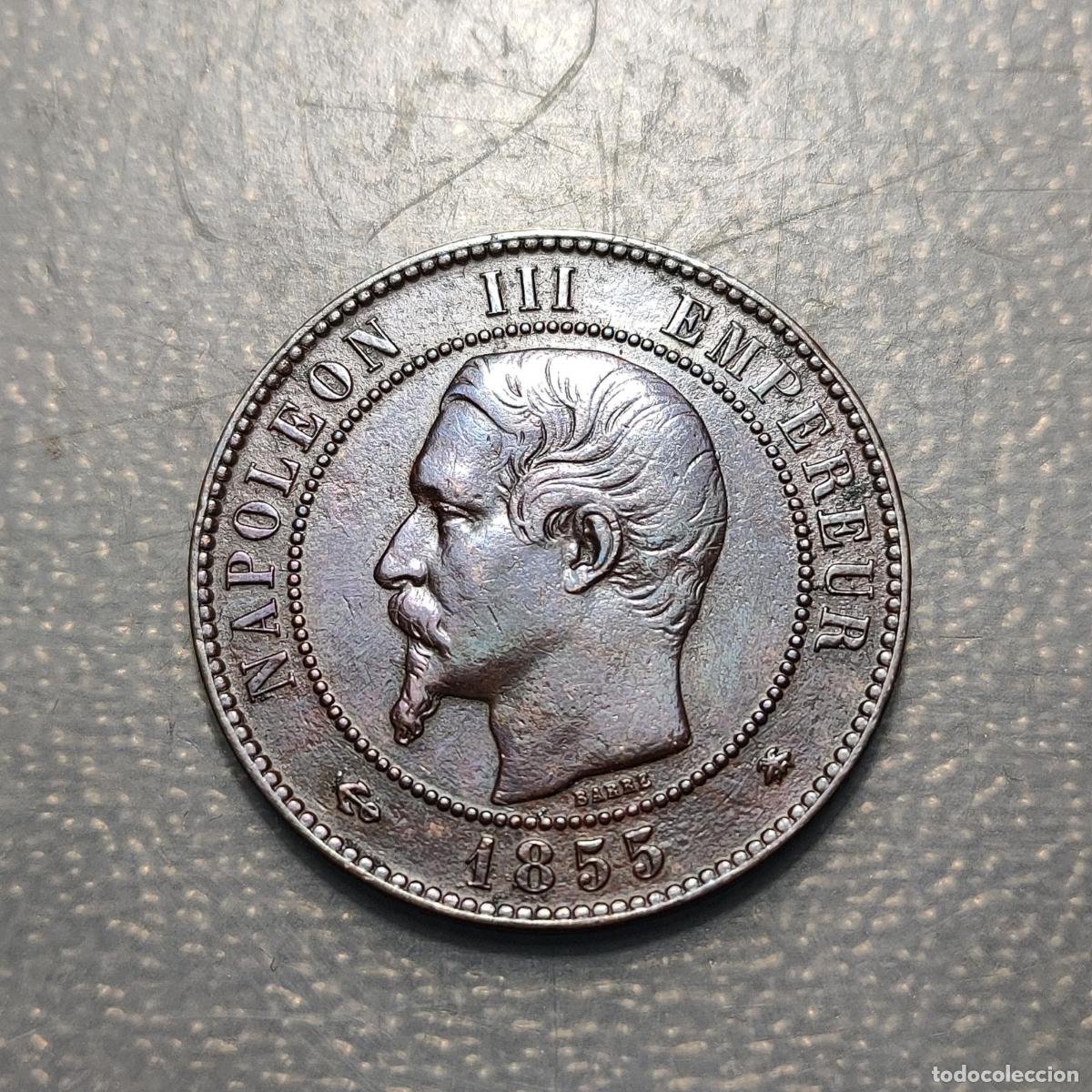 Monedas antiguas de Europa: FRANCIA FRANCE NAPOLEON III 10 CENTIMES 1855 BB STRASBOURG