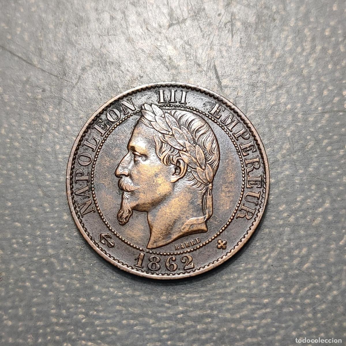 Monedas antiguas de Europa: FRANCIA FRANCE NAPOLEON III 5 CENTIMES 1862 BB STRASBOURG MBC/MBC+